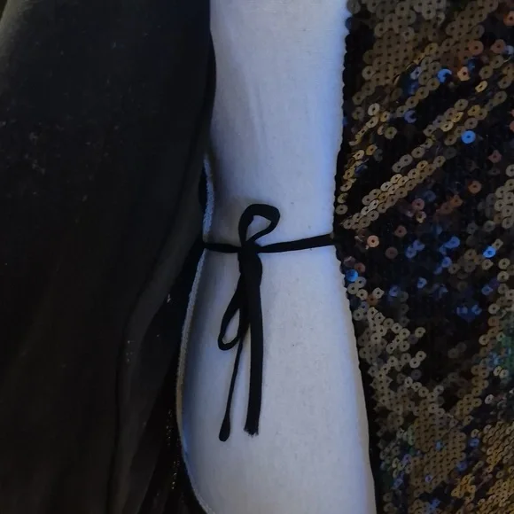 Zara Black Sequined Coat - Picture 5 of 13